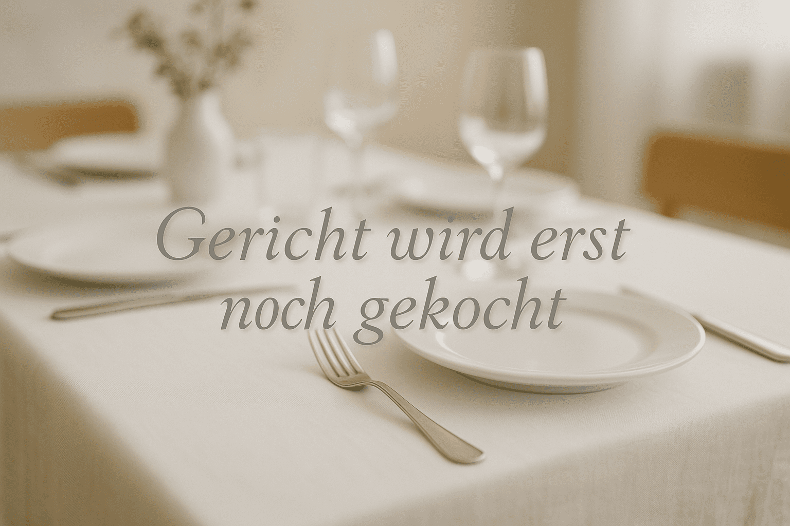 Gericht wird erst noch gekocht