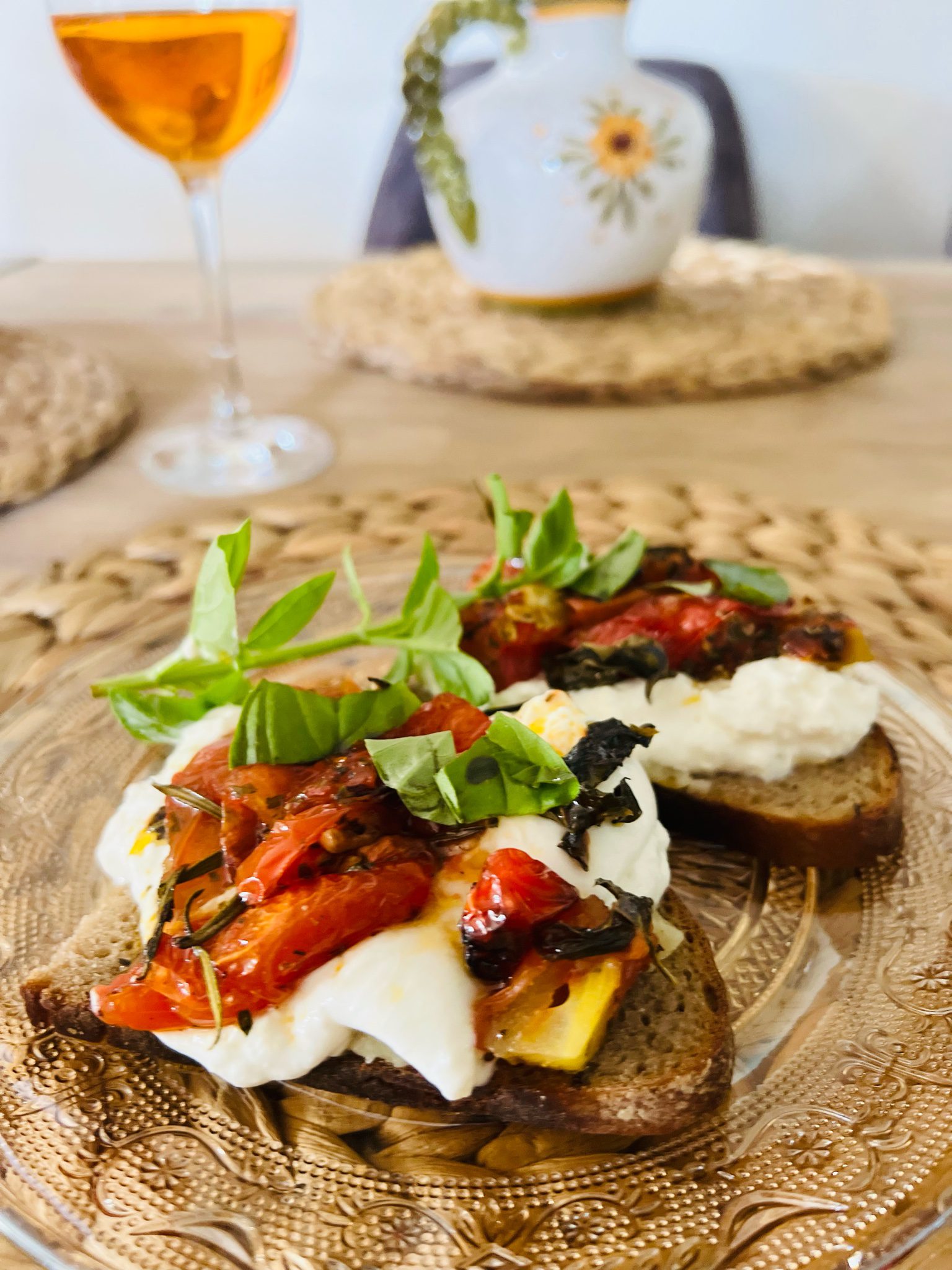 Burrata Tomaten Brot