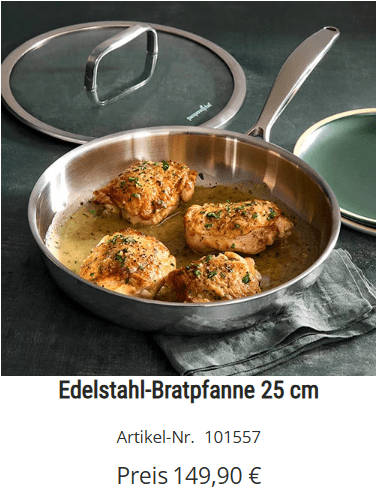 Pampered Chef - Edelstahl-Bratpfanne 25 cm