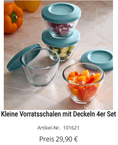 Pampered Chef - Kleine Vorratsschalen mit Deckeln 4er Set